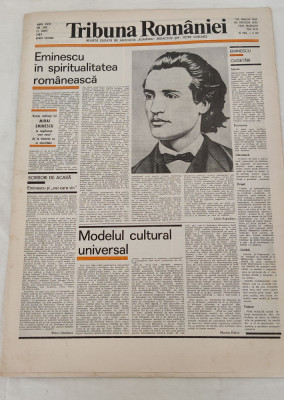 Tribuna Rom&amp;acirc;niei (15 iunie 1989) Nr. 390 - Centenar Mihai Eminescu foto