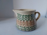 Carafa ceramica veche, vintage, 11cm inaltime x 12cm diametru,