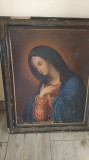 Vand tablou in pictura cu Sfanta Maria foarte vechi