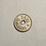 5 Bani 1906, UNC Superb, Moneda Romaneasca Rara, Colectionari, Numismatica