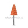 Biax sculptura lemn SABURR - Cap conic 19 mm tija 6 mm, Granulatie Saburr FOARTE ASPRA - PORTOCALIE