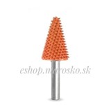 Biax sculptura lemn SABURR - Cap conic 13 mm tija 6 mm, Granulatie Saburr FOARTE ASPRA - PORTOCALIE