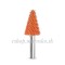 Biax sculptura lemn SABURR - Cap conic 19 mm tija 6 mm, Granulatie Saburr FOARTE ASPRA - PORTOCALIE