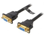Cablu VGA D-Sub 15 pini HD Negru 1m, Vention