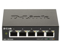 SWITCH D-LINK SMART 5 porturi Gigabit, carcasa metalica, &quot;DGS-1100-05V2&quot;