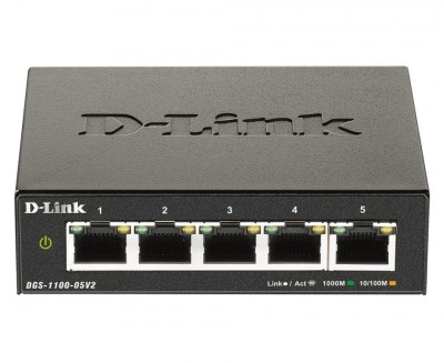 SWITCH D-LINK SMART 5 porturi Gigabit, carcasa metalica, &amp;quot;DGS-1100-05V2&amp;quot; foto
