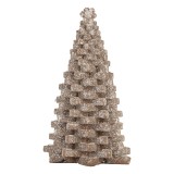 Cumpara ieftin Brad Craciun polirasina maro alba 15x15x25 cm