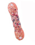 Cumpara ieftin Accesoriu tip twister, pentru aranjarea parului in stil coc, 23 cm, model floral, roz