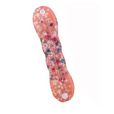 Accesoriu tip twister, pentru aranjarea parului in stil coc, 23 cm, model floral, roz