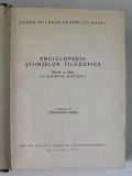 ENCICLOPEDIA STIINTELOR FILOZOFICE. PARTEA A DOUA: FILOZOFIA NATURII de HEGEL 1971