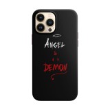Husa compatibila cu Apple iPhone 12 Pro model Angel &amp;amp; Demon,Silicon, Tpu, Viceversa, Transparent, Carcasa