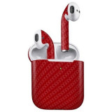 Cumpara ieftin Folie Skin Apple AirPods 2 Gen Wireless Charging - ApcGsm Wraps Carbon Geranium Red, Oem