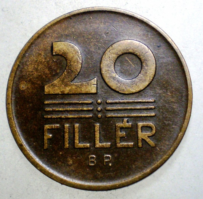 C.017 UNGARIA 20 FILLER 1946