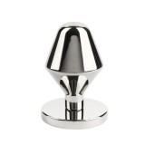 Plug anal MR. STEEL Classic Butt Plug Small, din oțel inoxidabil, diametru 3.8 cm, lungime 6.4 cm (mic), argintiu