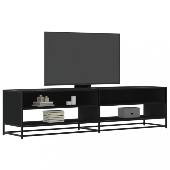 Gossi comoda tv, negru, 180,5x40x46 cm, lemn prelucrat