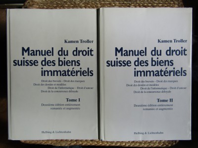 Manuel du droit suisse des biens immateriels 2 VOL. - Kamen Troller foto