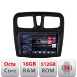 Navigatie Dacia Sandero 2012-2020 var B Android radio gps internet 8 core QLED 2K 16+512 360 Edotec CarStore Technology