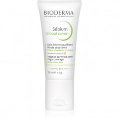 Bioderma Sébium Global Cover cremă de față pentru ten predispus la acnee culoare natural 30 ml