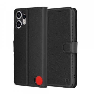 Husa pentru Nothing CMF Phone 2 Pro, Techsuit, Leather Folio, Neagra foto