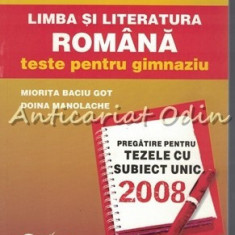 Limba Si Literatura Romana. Teste Pentru Gimnaziu - Miorita Baciu Got