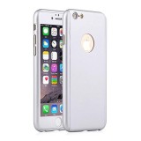 Husa pentru Apple iPhone 6 / Apple iPhone 6S Argintiu cu acoperire completa 360 grade cu folie protectie