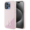 Husa pentru iPhone 15 Pro Max - Karl Lagerfeld Silicone MagSafe (KLHMP15XSCMKMPCP) - Pink Shadow Metal Initial