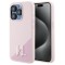 Husa pentru iPhone 15 Pro Max - Karl Lagerfeld Silicone MagSafe (KLHMP15XSCMKMPCP) - Pink Shadow Metal Initial