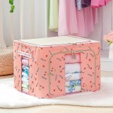 Cutie de Depozitare Pliabila, Flippy, 24 L, Panza Oxford, 40x30x20 cm, Fereastra Frontala, 2 Usi de Acces cu Fermoar Bidirectional, Cadru Metalic, Sup