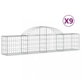 Cumpara ieftin Cosuri gabion arcuite 9 buc, 200x30x40/60 cm, fier galvanizat