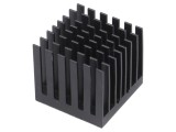 Radiator extrudat aripioare BGA negru 27x27mm