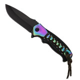 Cumpara ieftin Briceag Vanatoare IdeallStore Tactical Future 21.5cm Multicolor Otel Inoxidabil, Blocare Liner, Clip Curea, EDC