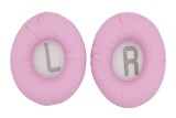 Set 2 bureti pentru casti JBL Junior 320BT / Junior 320 / JR310BT / JR310 / JR300BT / JR300 - Roz - Spuma cu memorie - Piele ecologica creponata