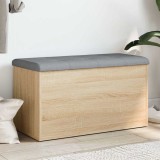 vidaXL Bancă de depozitare din stejar Sonoma, 82x42x45 cm, lemn stratificat 835049