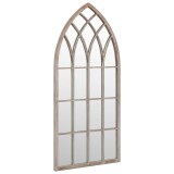 Cumpara ieftin Oglinda de gradina, nisipiu, 100x45 cm, fier, uz exterior