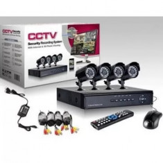 Kit De Supraveghere HD, Format Din 4 Camere De Interior/Exterior, HDMI