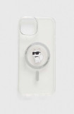 Karl Lagerfeld Husă pentru telefon iPhone 15 Plus / 14 Plus 6.7&quot; culoarea transparent