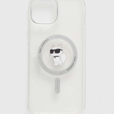 Karl Lagerfeld Husă pentru telefon iPhone 15 Plus / 14 Plus 6.7" culoarea transparent