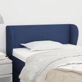 vidaXL Tăblie de pat cu aripioare albastru 93x23x78/88 cm textil 3116852