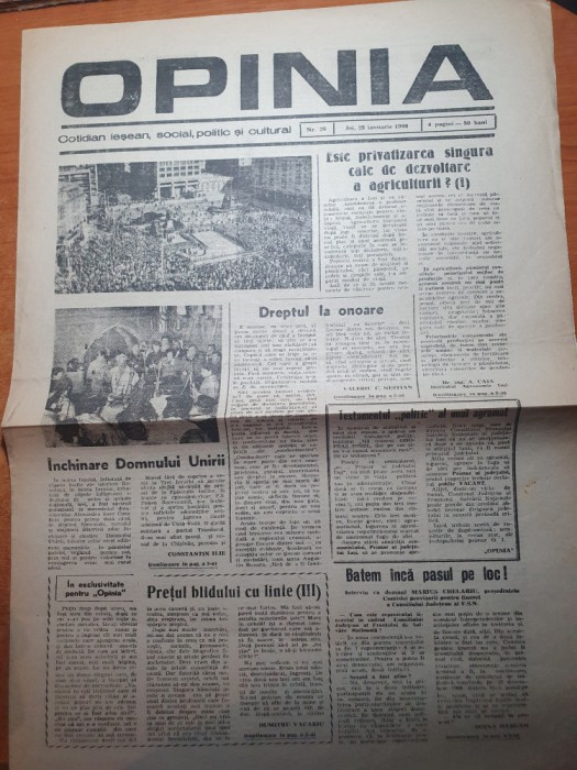 ziarul opinia 25 ianuarie 1990