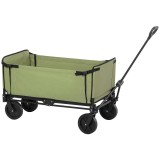 Outsunny Căruț de grădină pliabil 130 L căruț de transport sac detașabil m&acirc;ner telescopic rotativ 90 x 50 x 60 cm negru | Aosom Romania