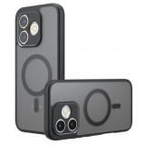 Husa MagSafe pentru Honor 600 Lite, Techsuit, PureFrost, Neagra Satinata