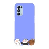 Husa compatibila cu Oppo A54 5G model Cute Three Bears, Silicon, TPU, Viceversa, Transparent, Carcasa