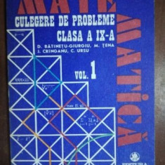 Matematica: Culegere de probleme clasa a IX-a 1 - D. Batinetu-Giurgiu, M. Tena