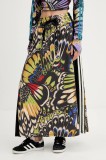 adidas fustă x Farm Rio culoarea negru, maxi, drept, JL8620