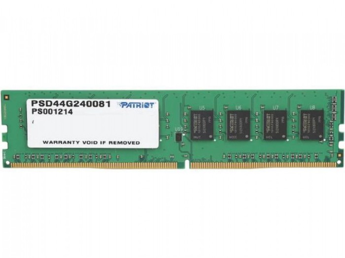 Memorie RAM Patriot, DIMM, DDR4, 4GB, CL 17, 2400MHz