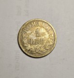 Moneda 1 Leu 1873, Argint, Rom&acirc;nia, Colecție Numismatică