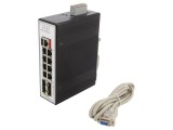 Switch Ethernet Administrabil 12 Porturi 12-48VDC 18W