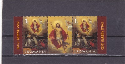 ROMANIA 2012 - SFINTELE PASTI,TRIPRIC CU VINIETA, MNH - LP 1935 foto