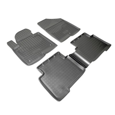 Set de 5 covorase cauciuc 3D stil tavita premium pentru Hyundai Santa Fe 2012-2018 foto