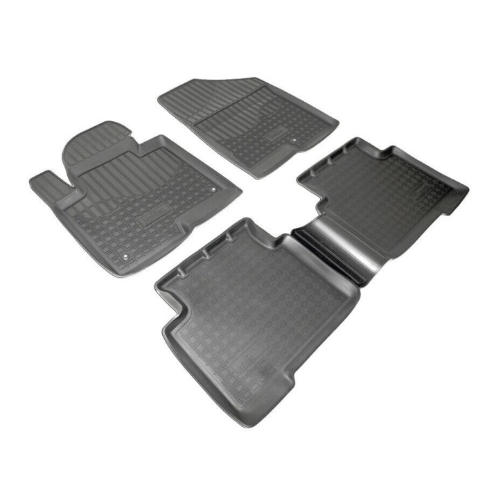 Set de 5 covorase cauciuc 3D stil tavita premium pentru Hyundai Santa Fe 2012-2018